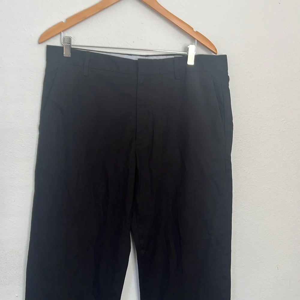 Banana Republic Mens Cotton Straight Black Pants Size 36 X 30‎